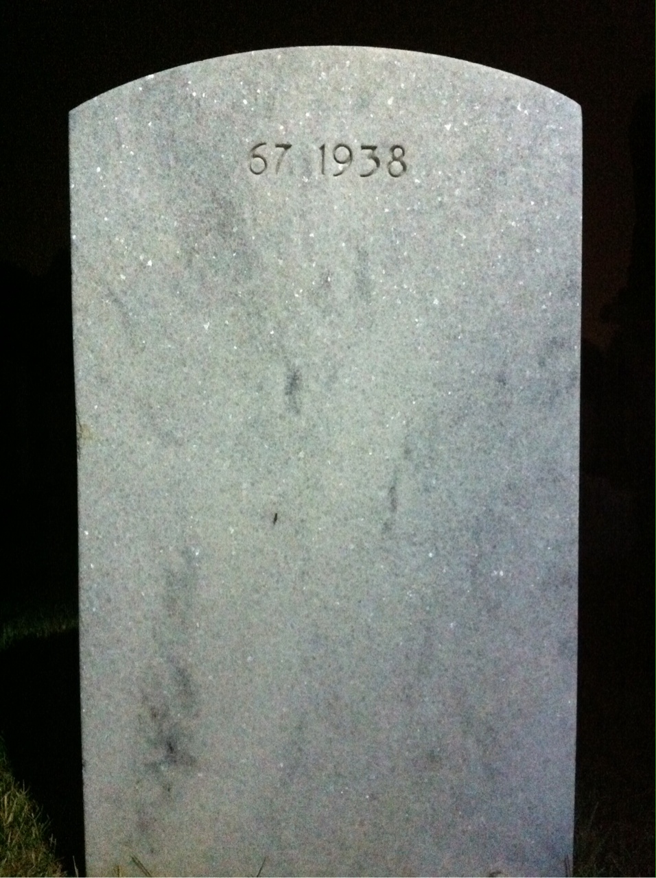 Back of headstone — Barbara Moses