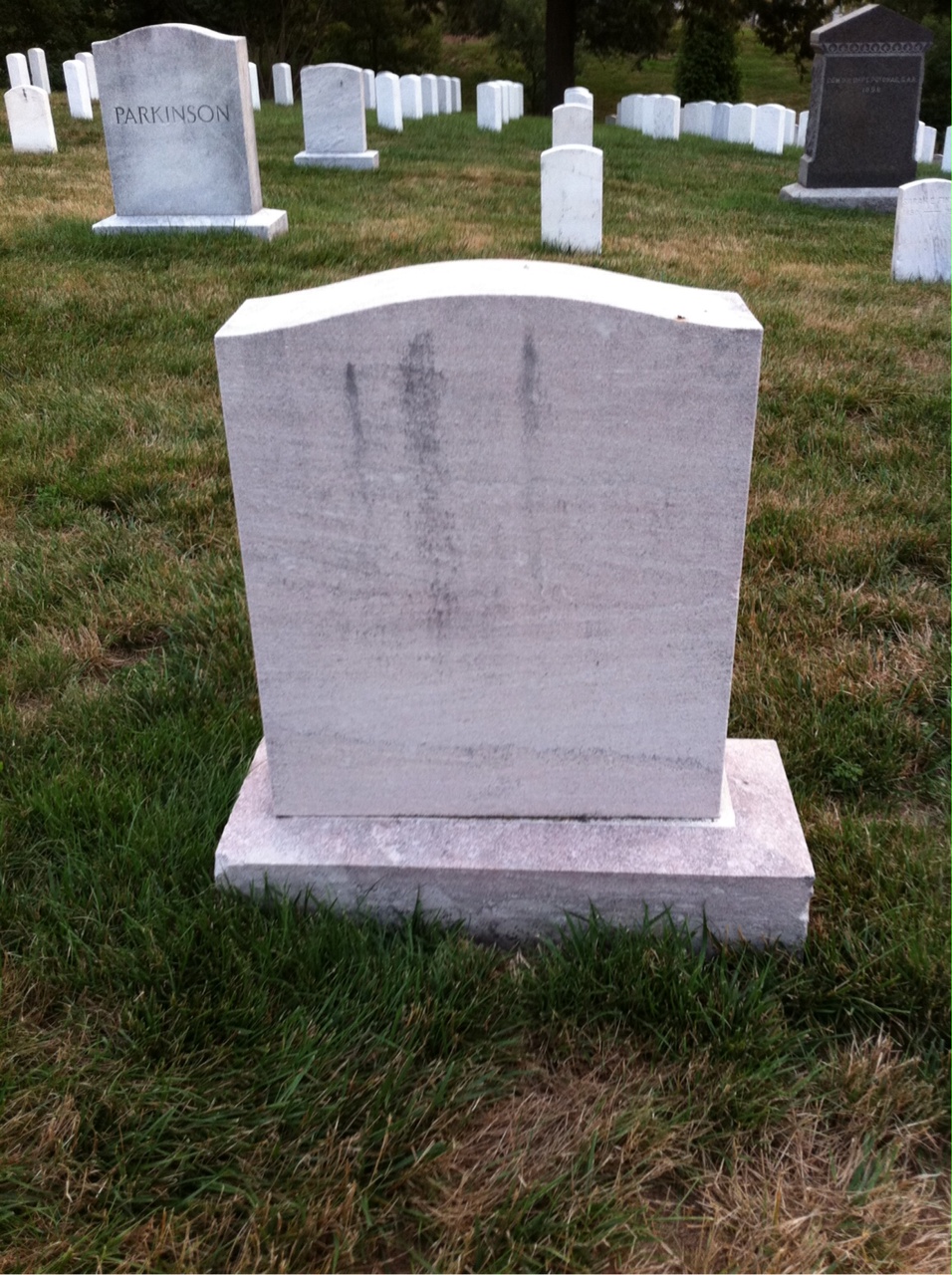 Back of headstone — Anderson Mourning