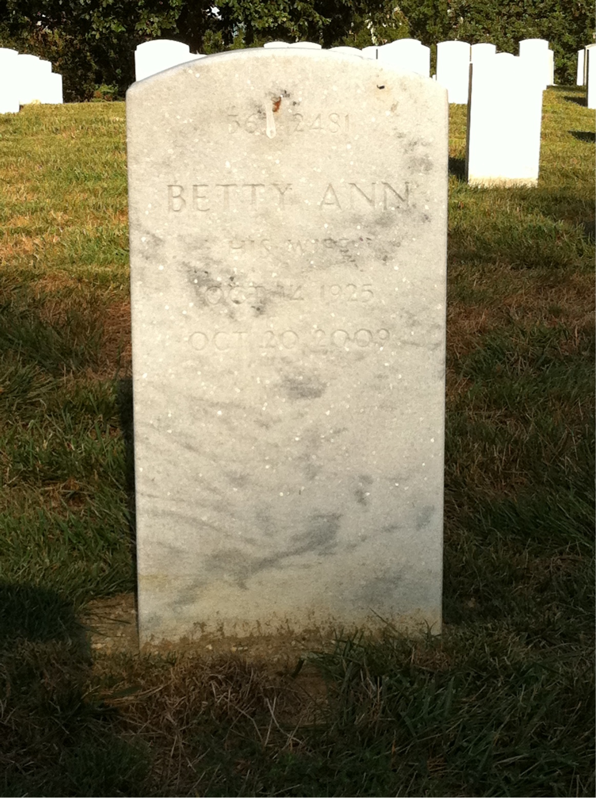 Back of headstone — Leonard Gillespie