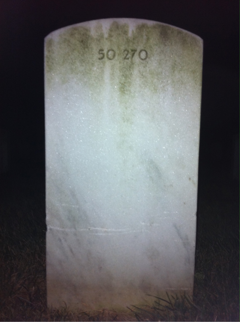 Back of headstone — William Charles Trumbull