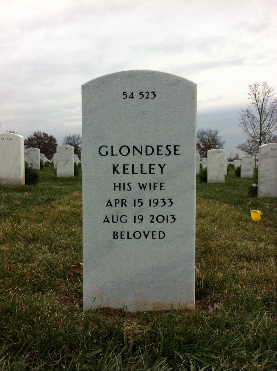 Back of headstone — James Howard