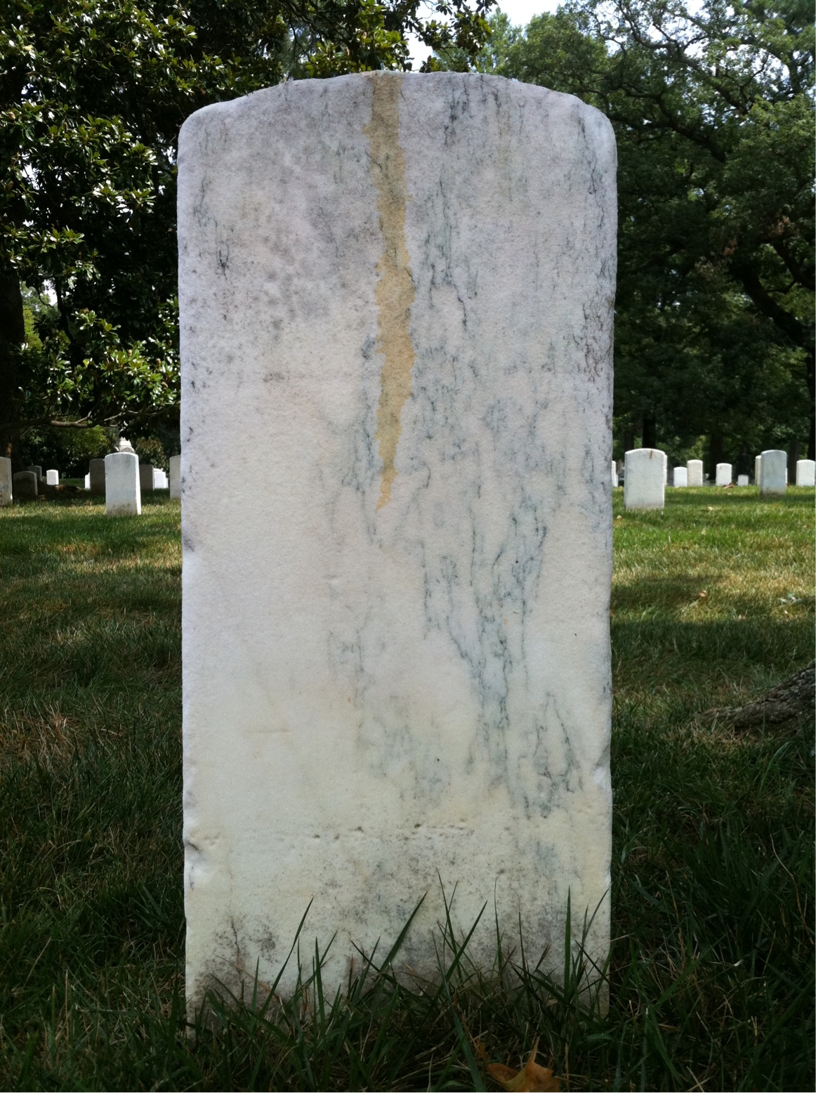Back of headstone — Luke Allen