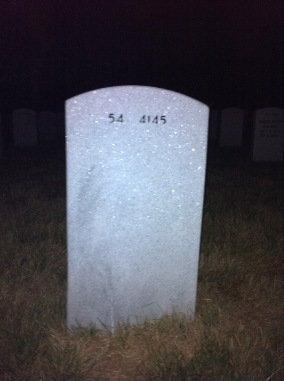 Back of headstone — Adolph Kane
