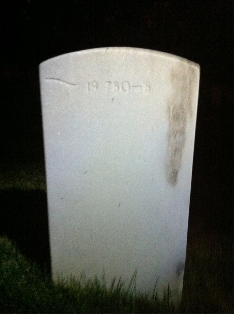 Back of headstone — Leonard Bailey
