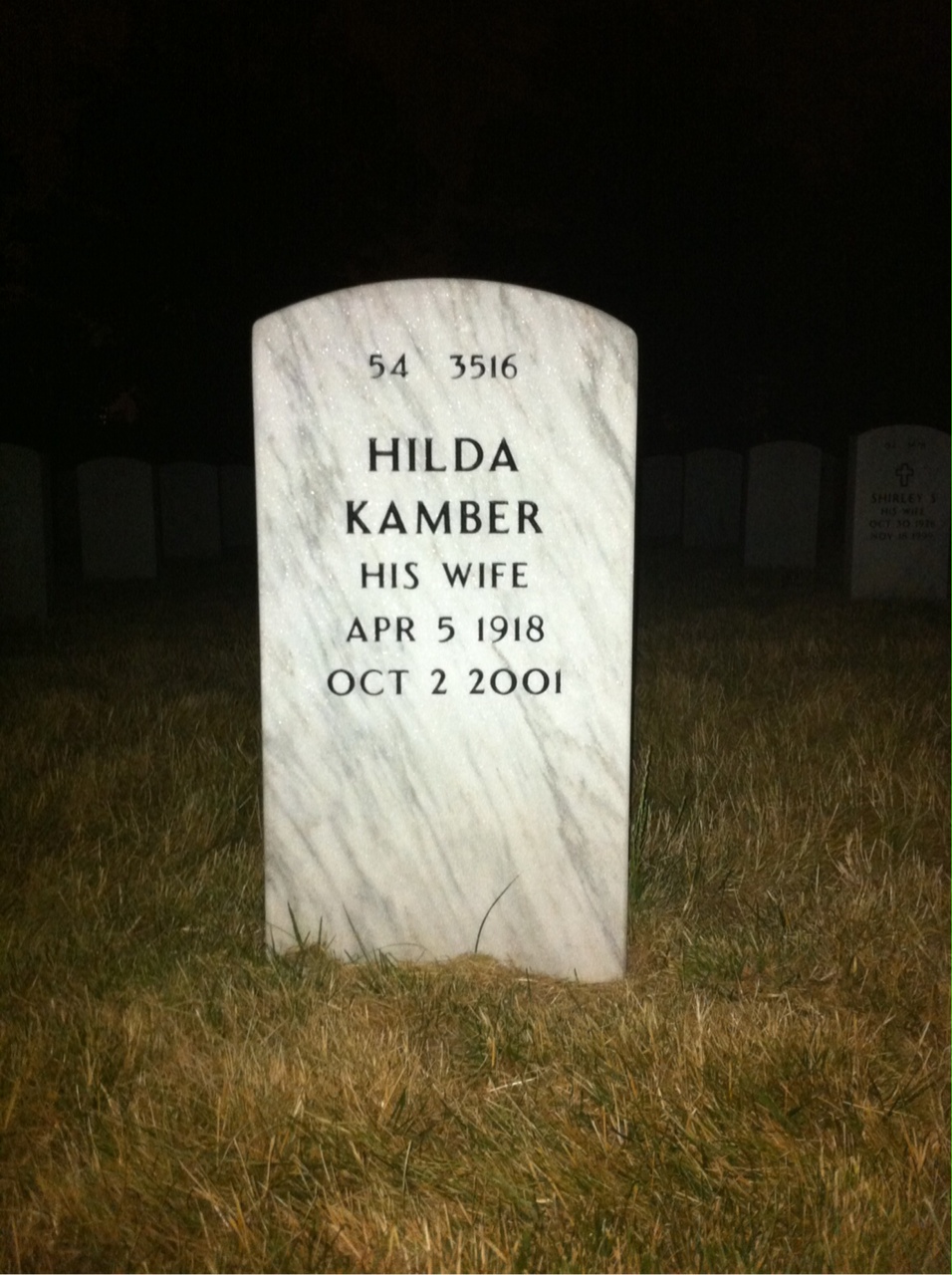 Back of headstone — Alfred Segal