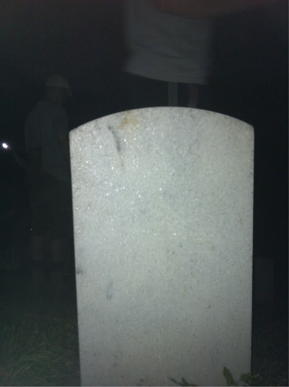 Back of headstone — Logan Allen