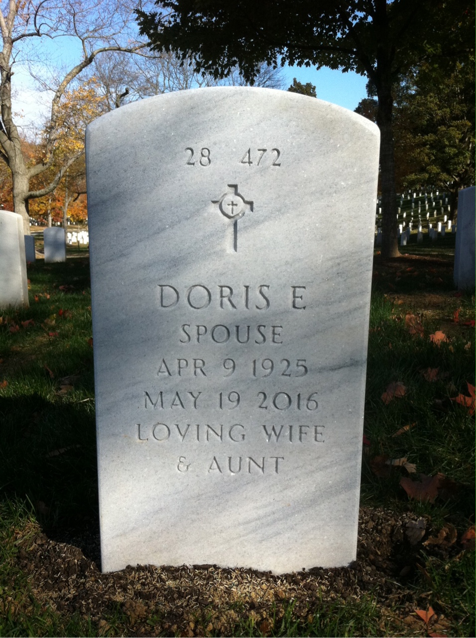 Back of headstone — William S Wereszczak
