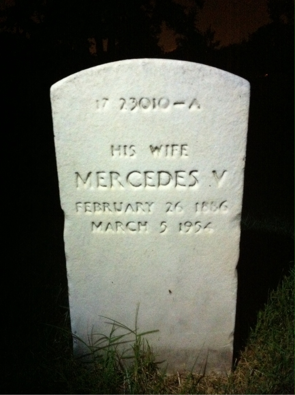 Back of headstone — Richard Bennett