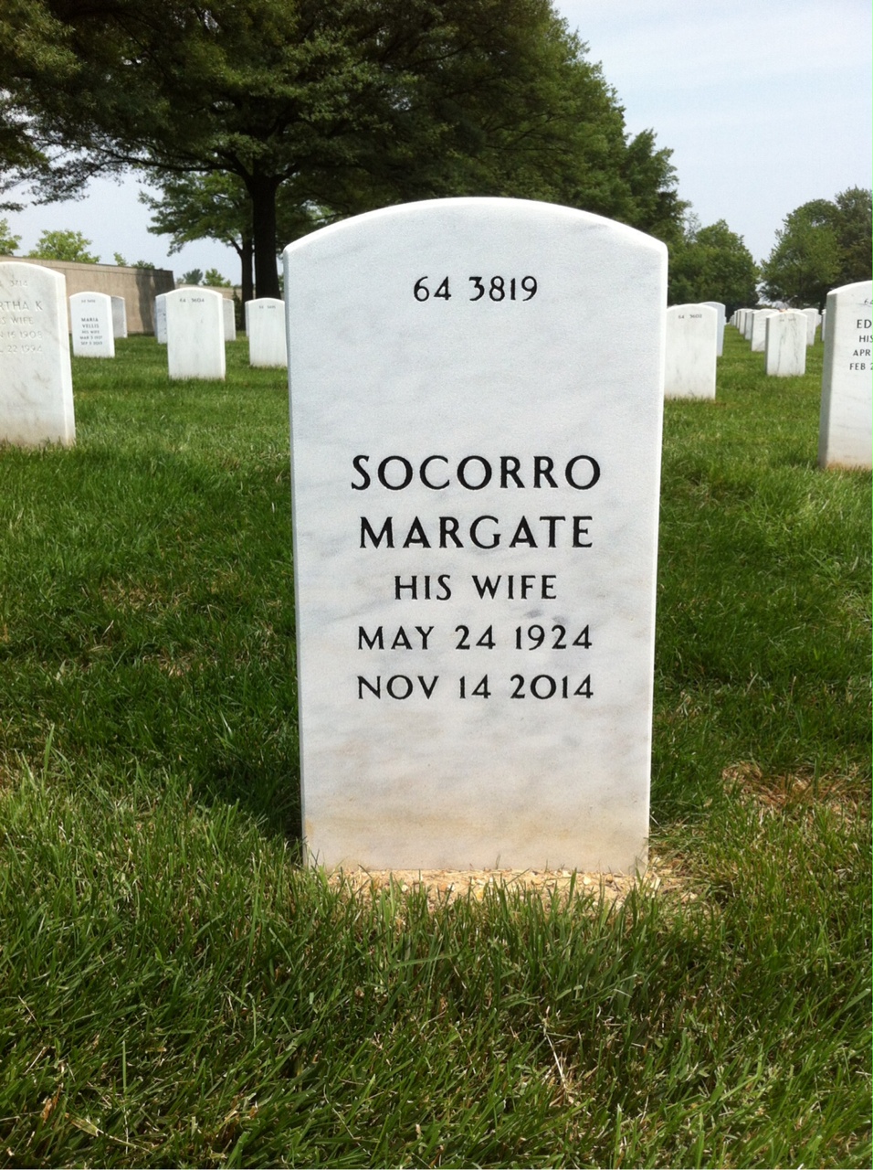 Back of headstone — Raynero Bachiller