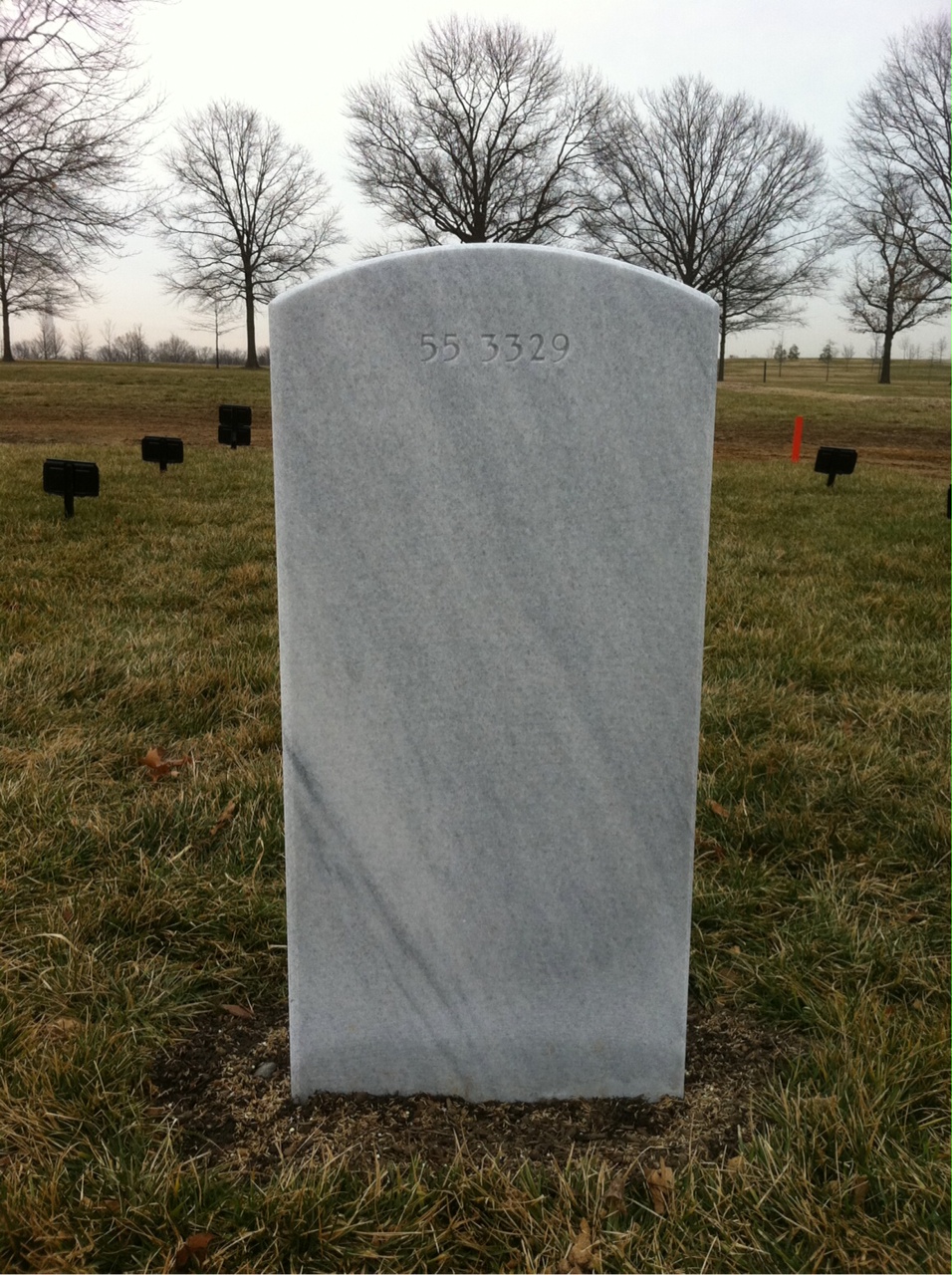 Back of headstone — Clayman Myers