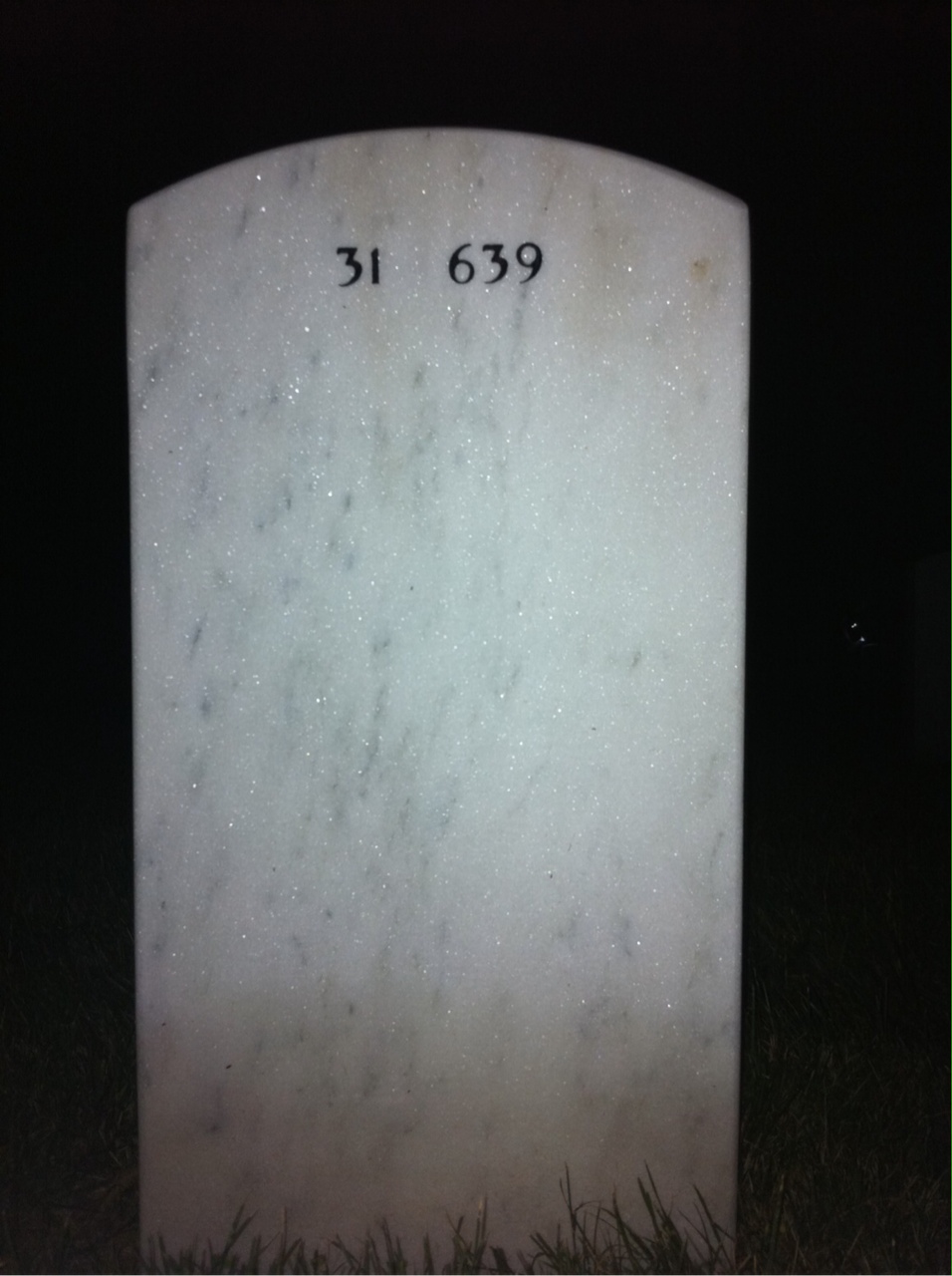 Back of headstone — Ralph Warehime
