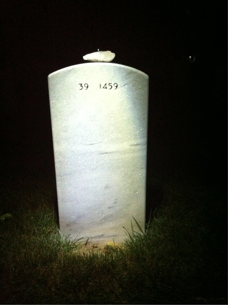 Back of headstone — Ralph Martineau