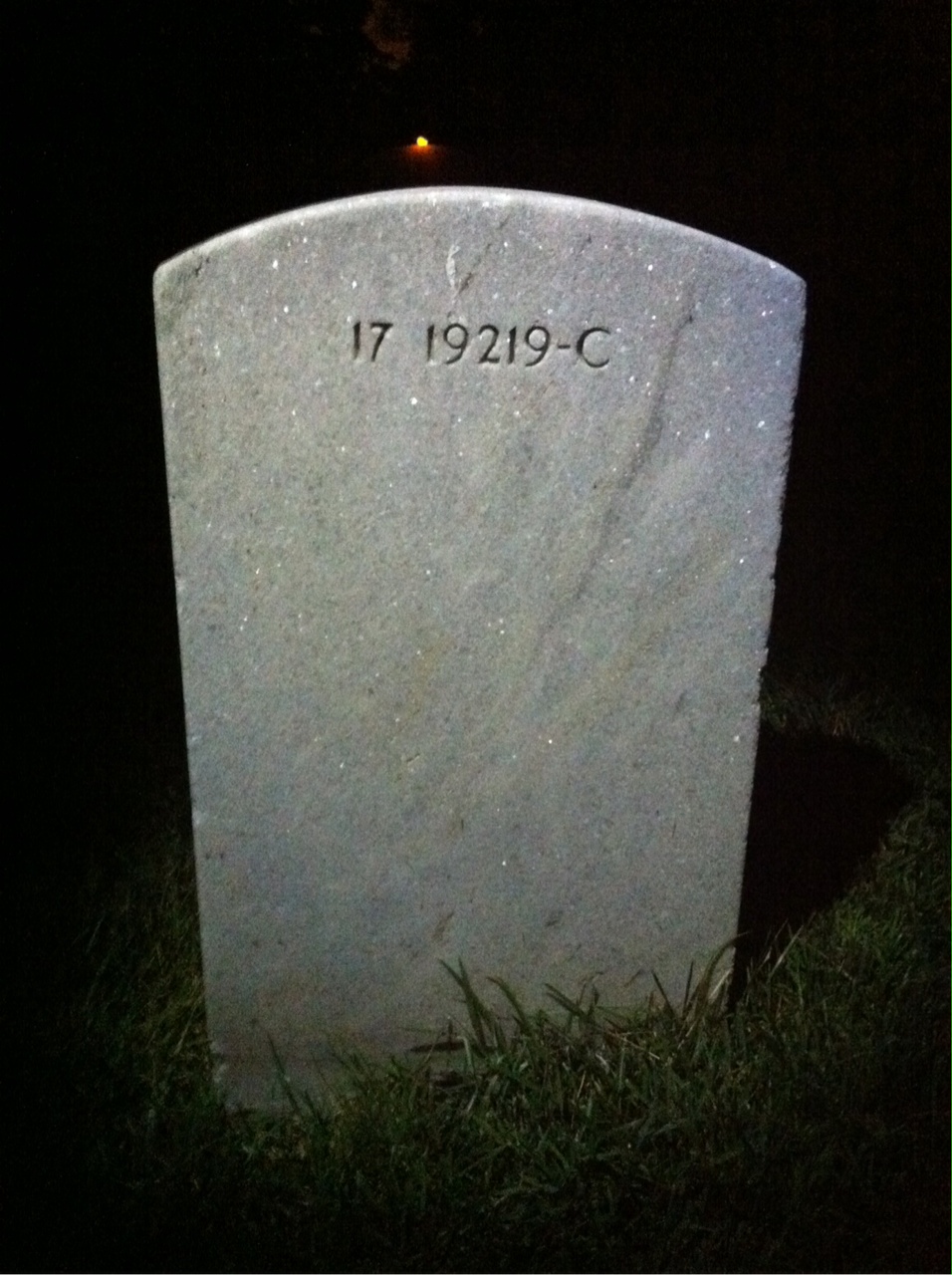 Back of headstone — Kenneth Mothershead
