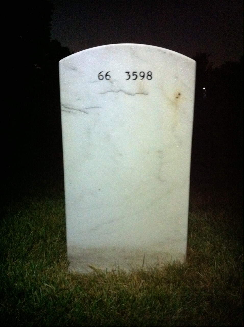 Back of headstone — Larry Gwaltney
