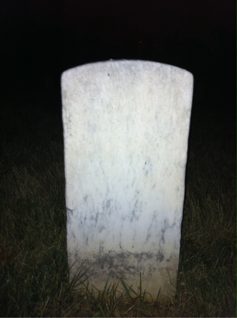 Back of headstone — John Morris