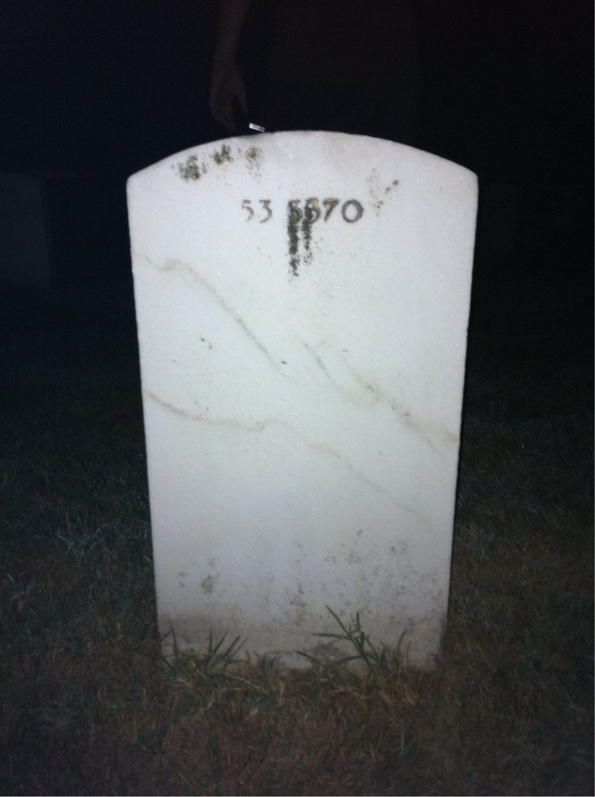 Back of headstone — Robert Alston