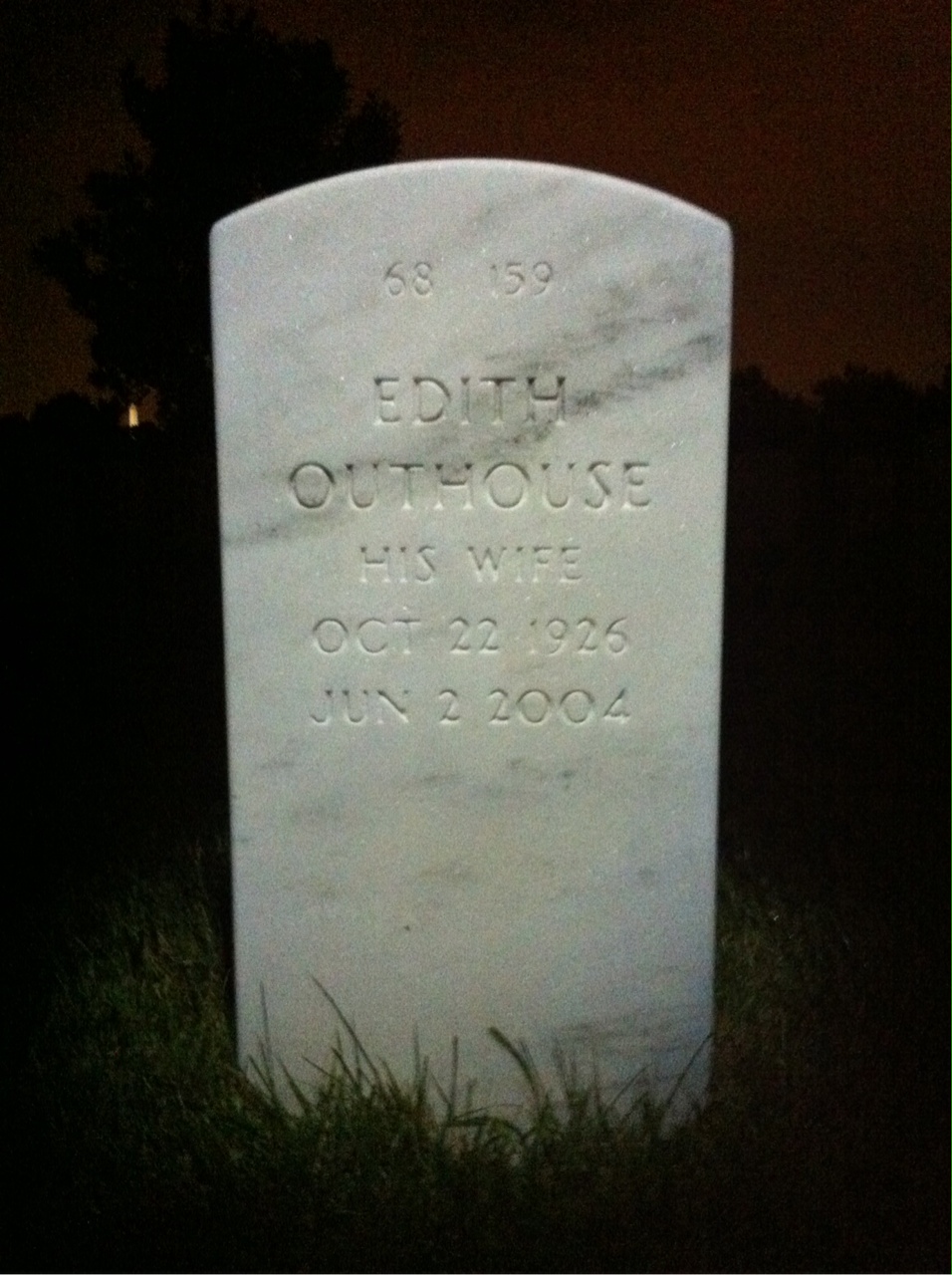 Back of headstone — Charles Moon