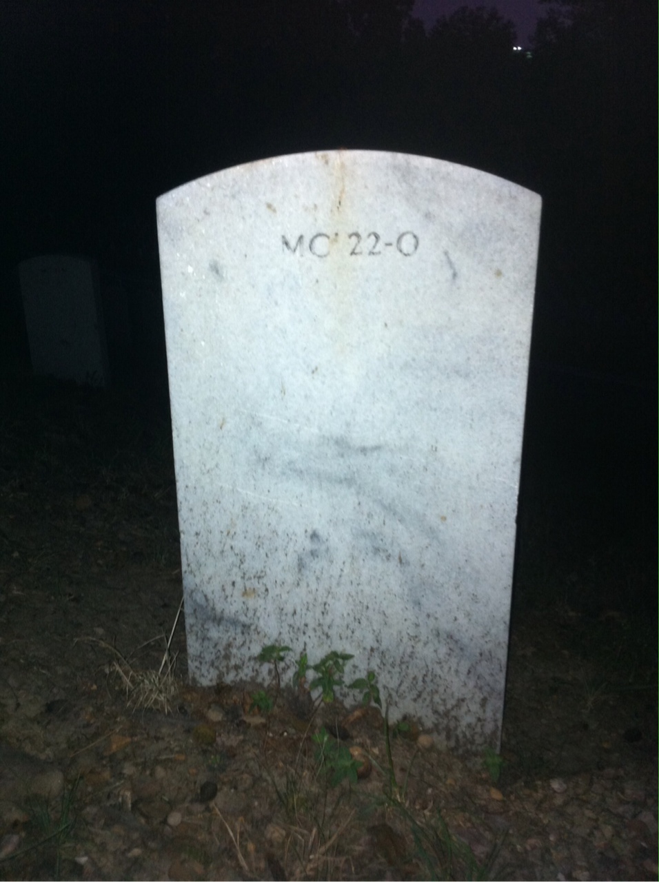 Back of headstone — Richard Stephen Pugh