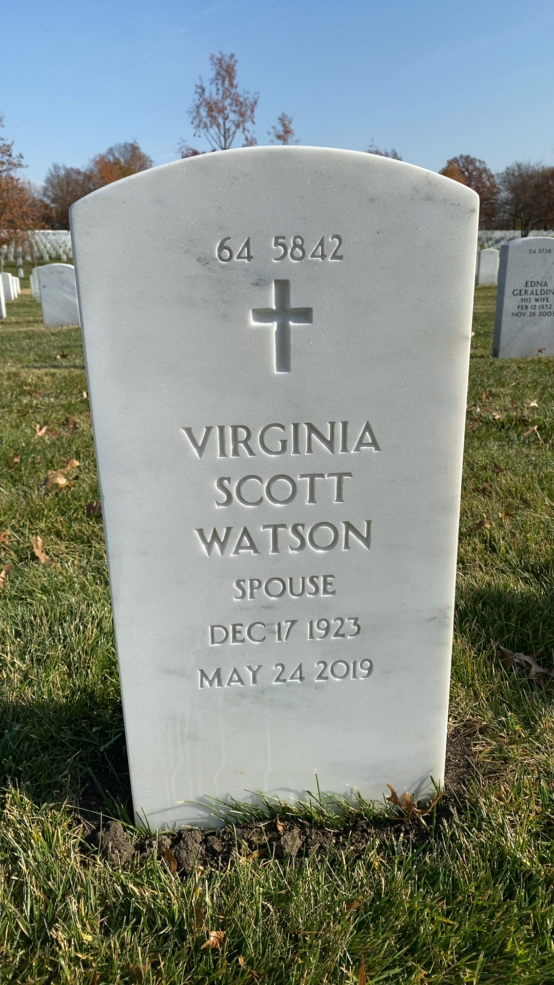 Back of headstone — Francis Watson