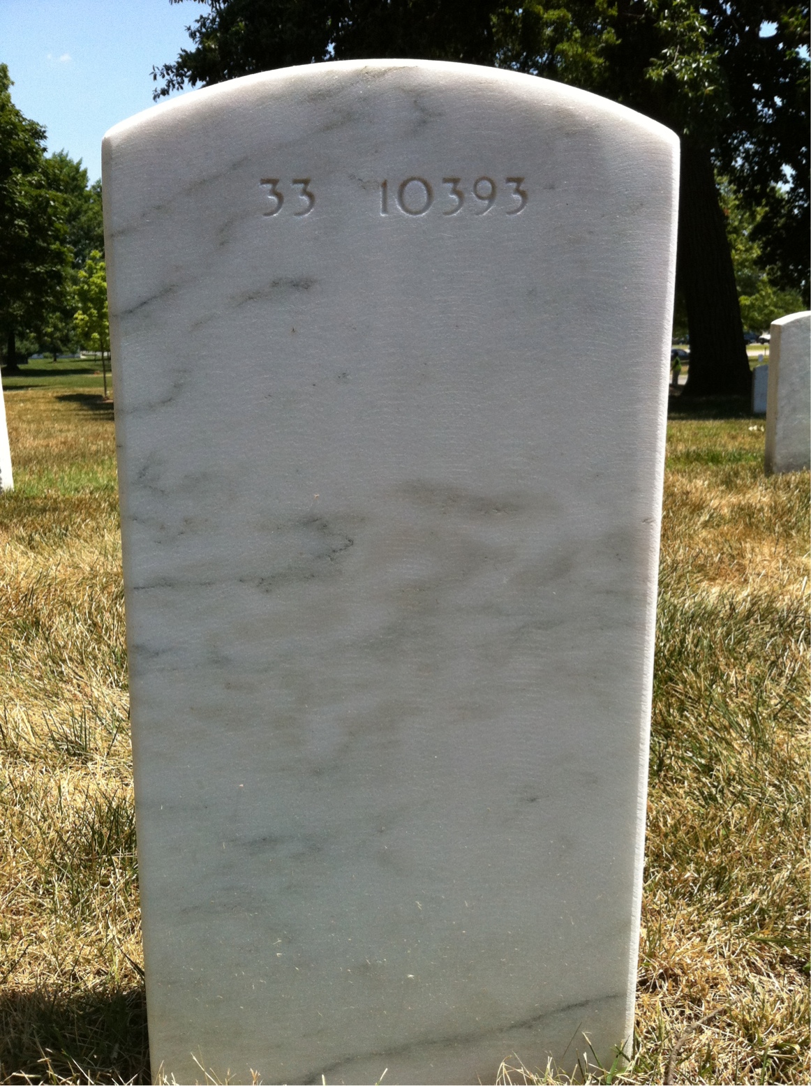Back of headstone — George Chereton