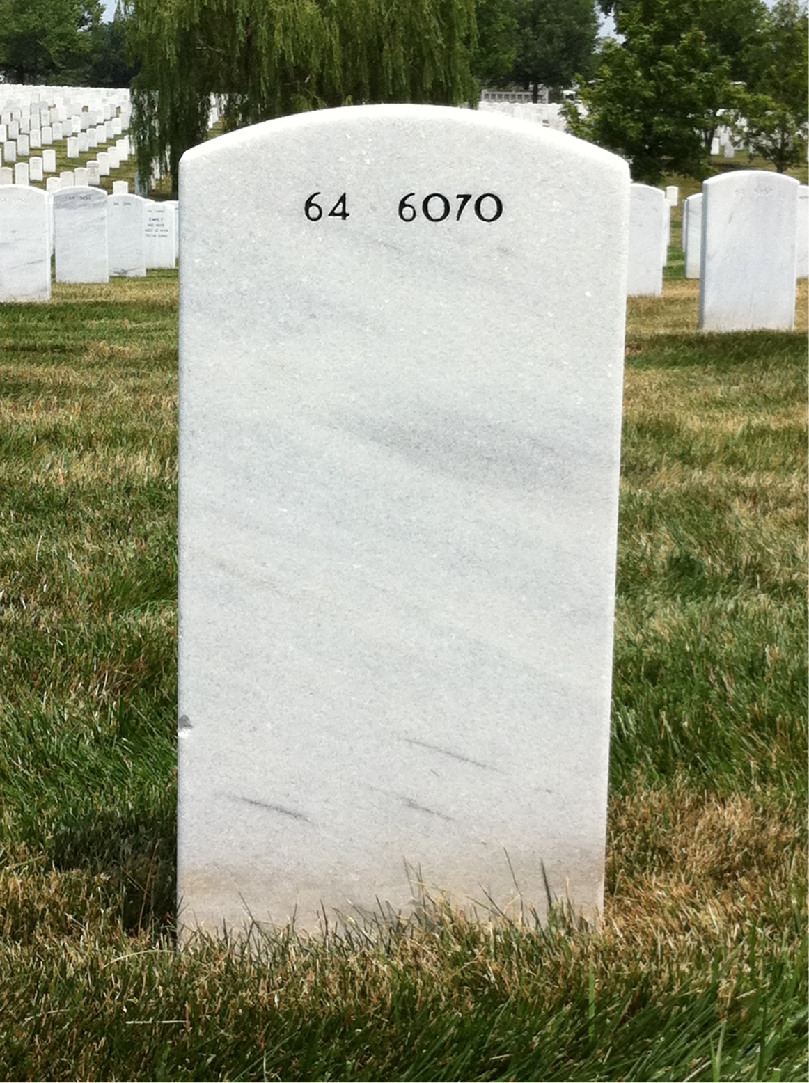 Back of headstone — Howard Drew