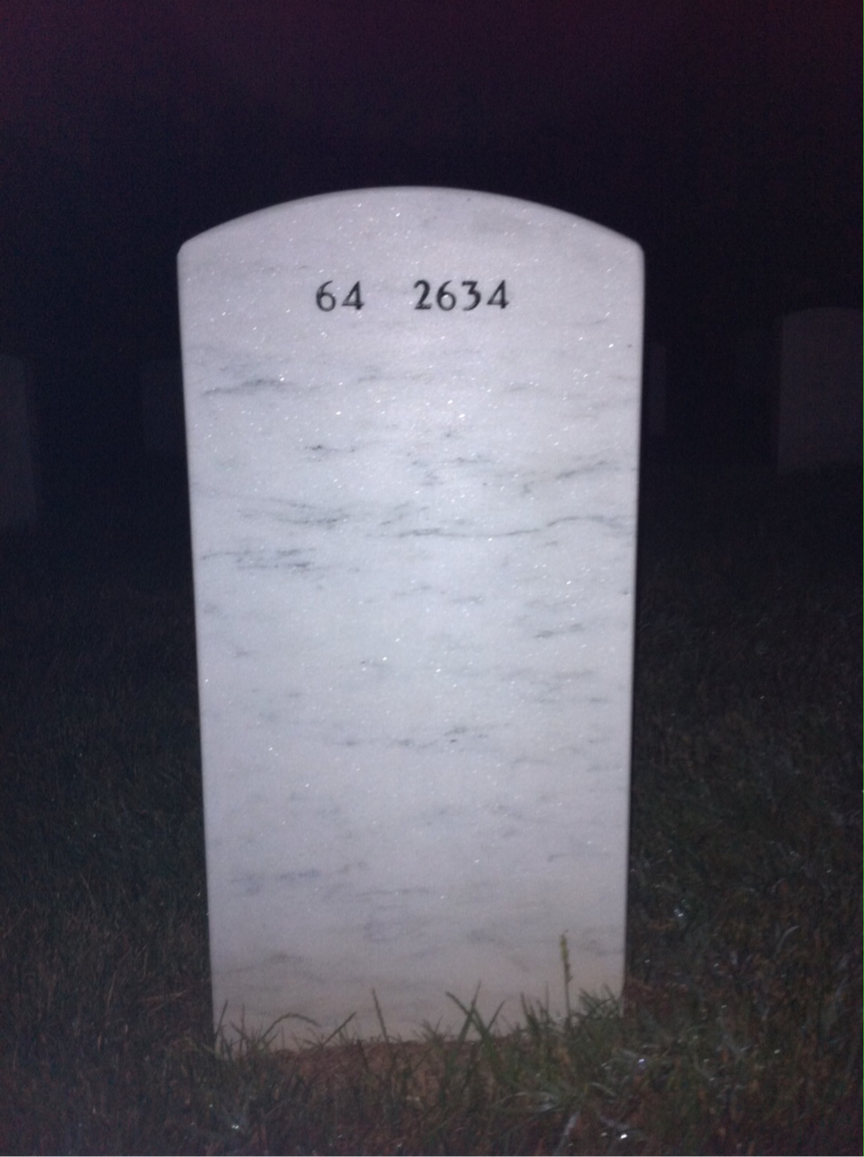 Back of headstone — Shirley Cavender