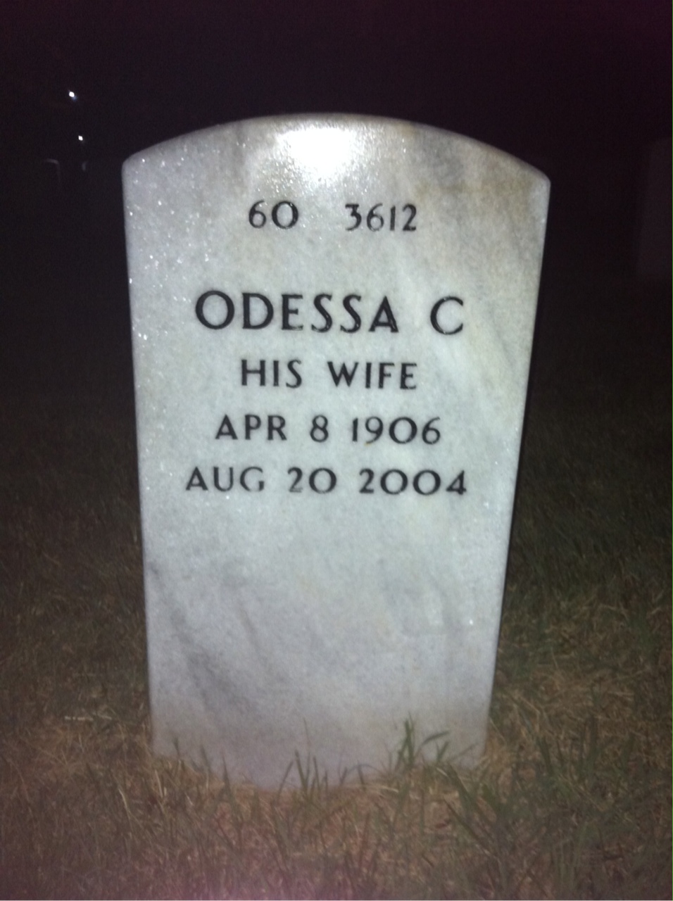 Back of headstone — Willie Phillips