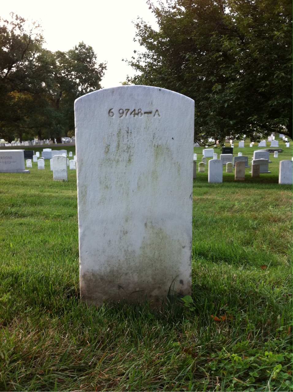 Back of headstone — William Austermann