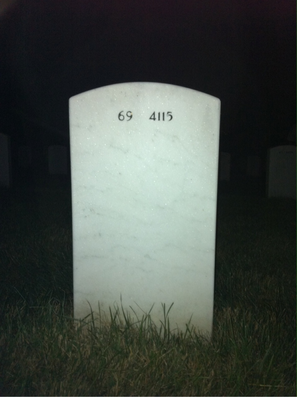 Back of headstone — Leonard Miller