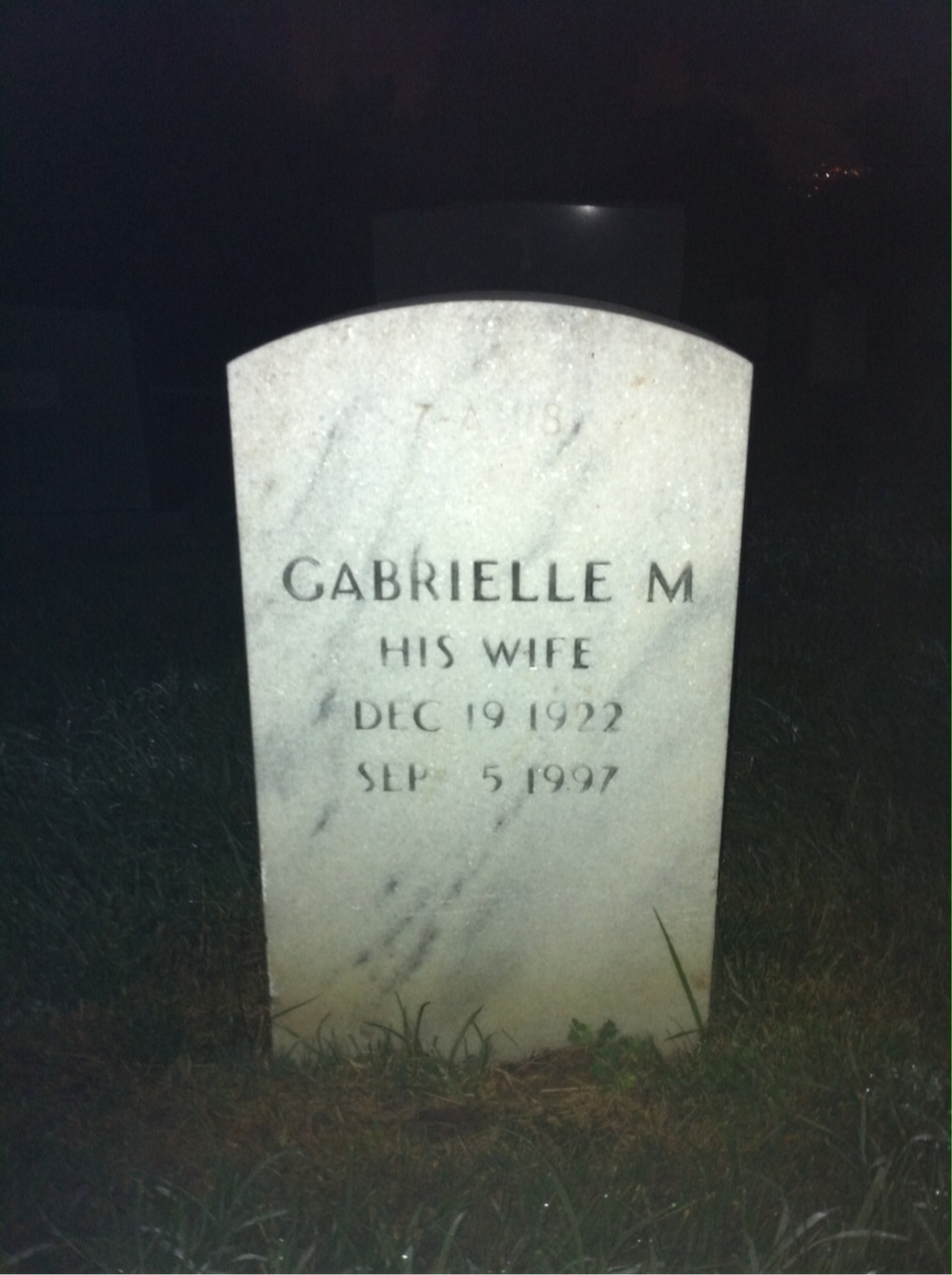 Back of headstone — William Wayne Howe