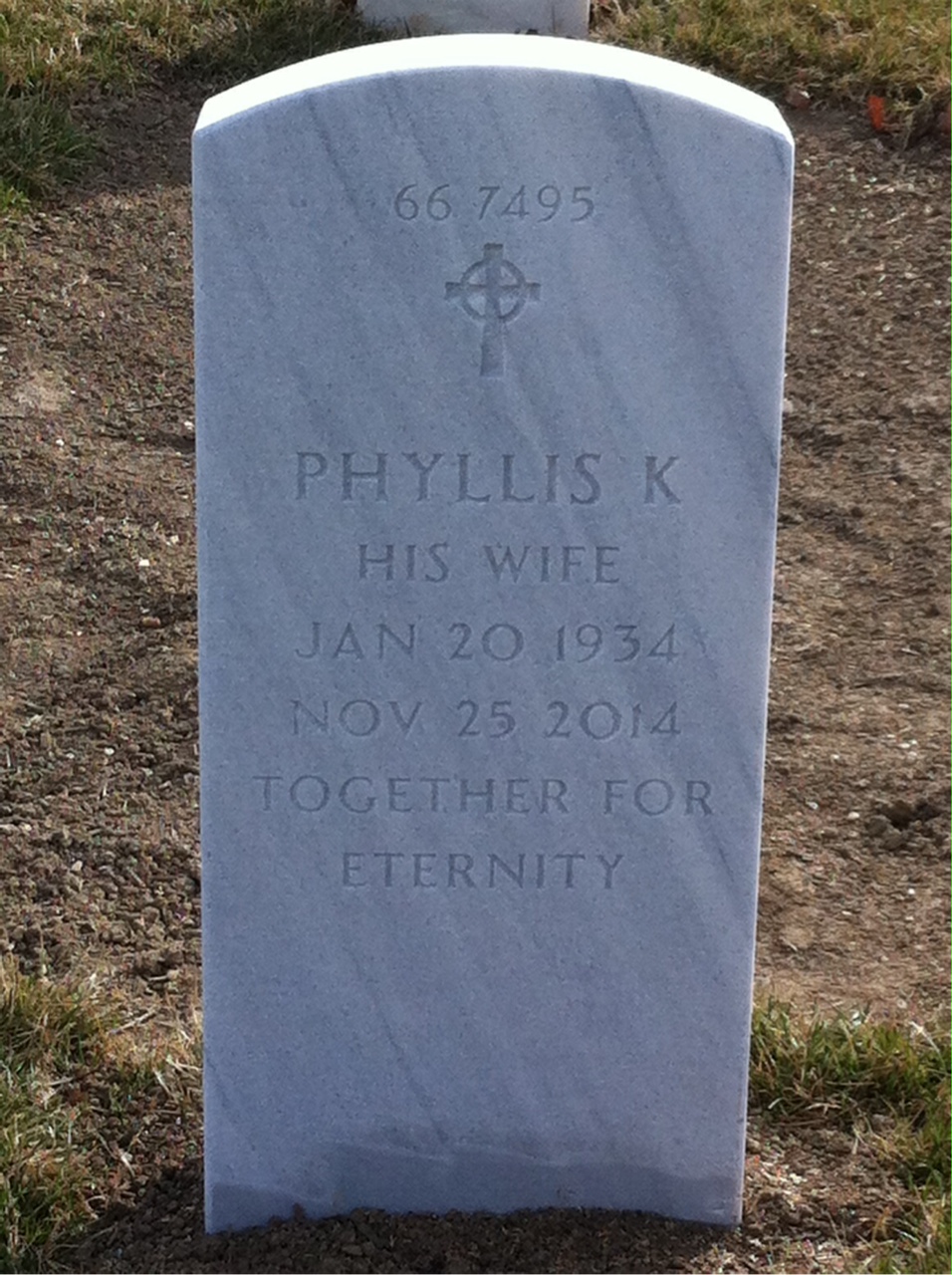 Back of headstone — Eugene Ford