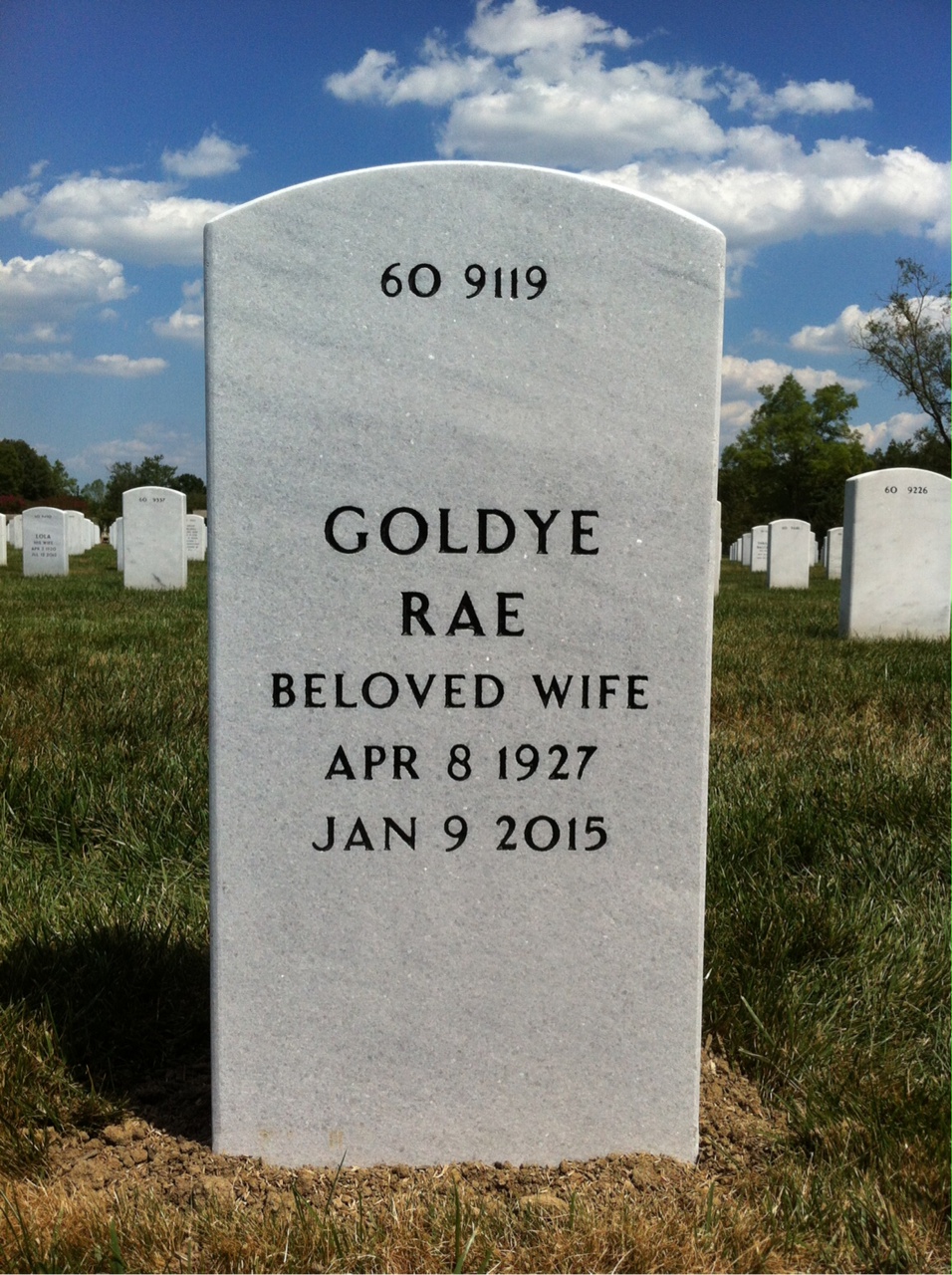 Back of headstone — Joseph Fell