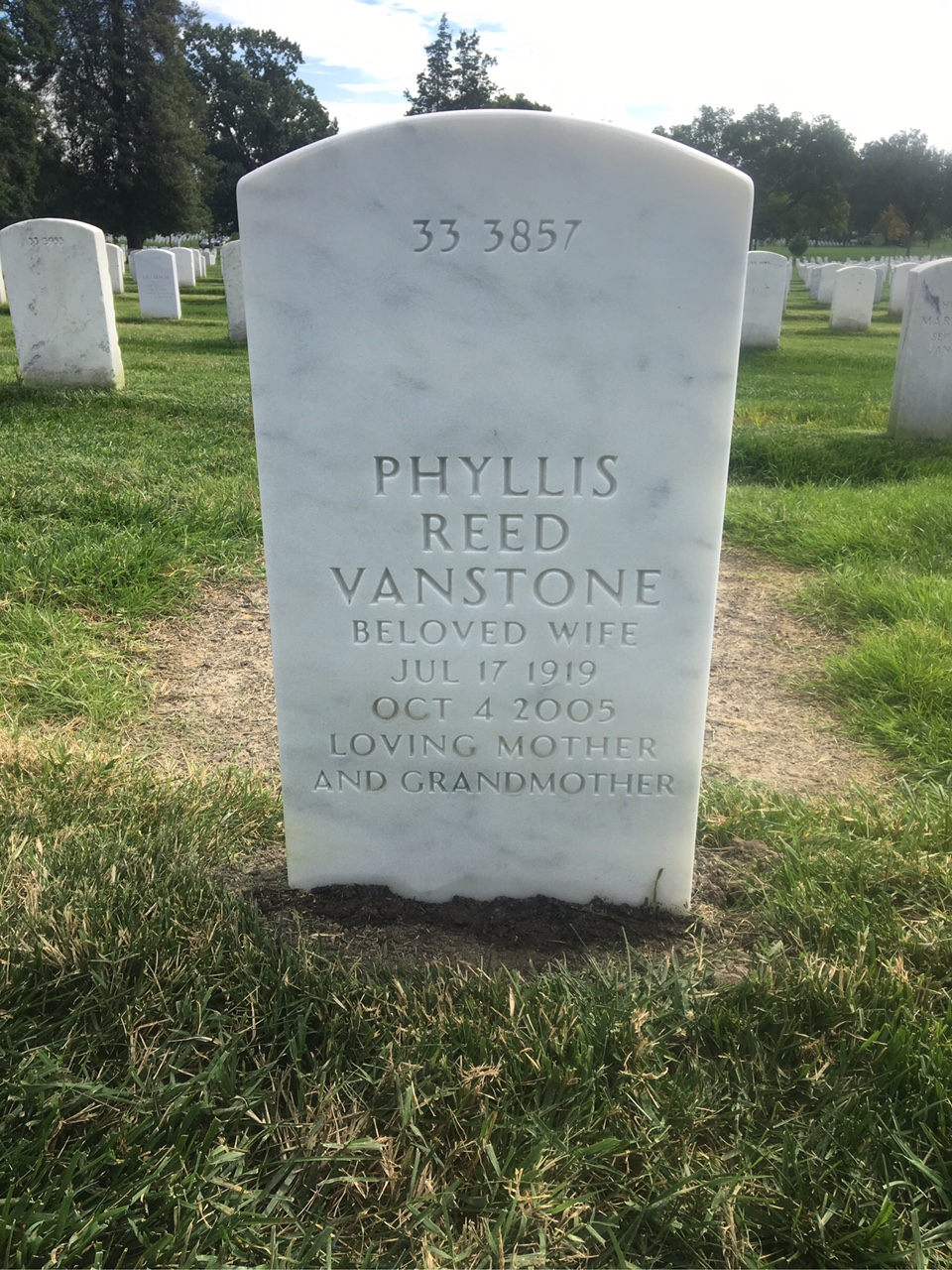 Back of headstone — Donald Evans
