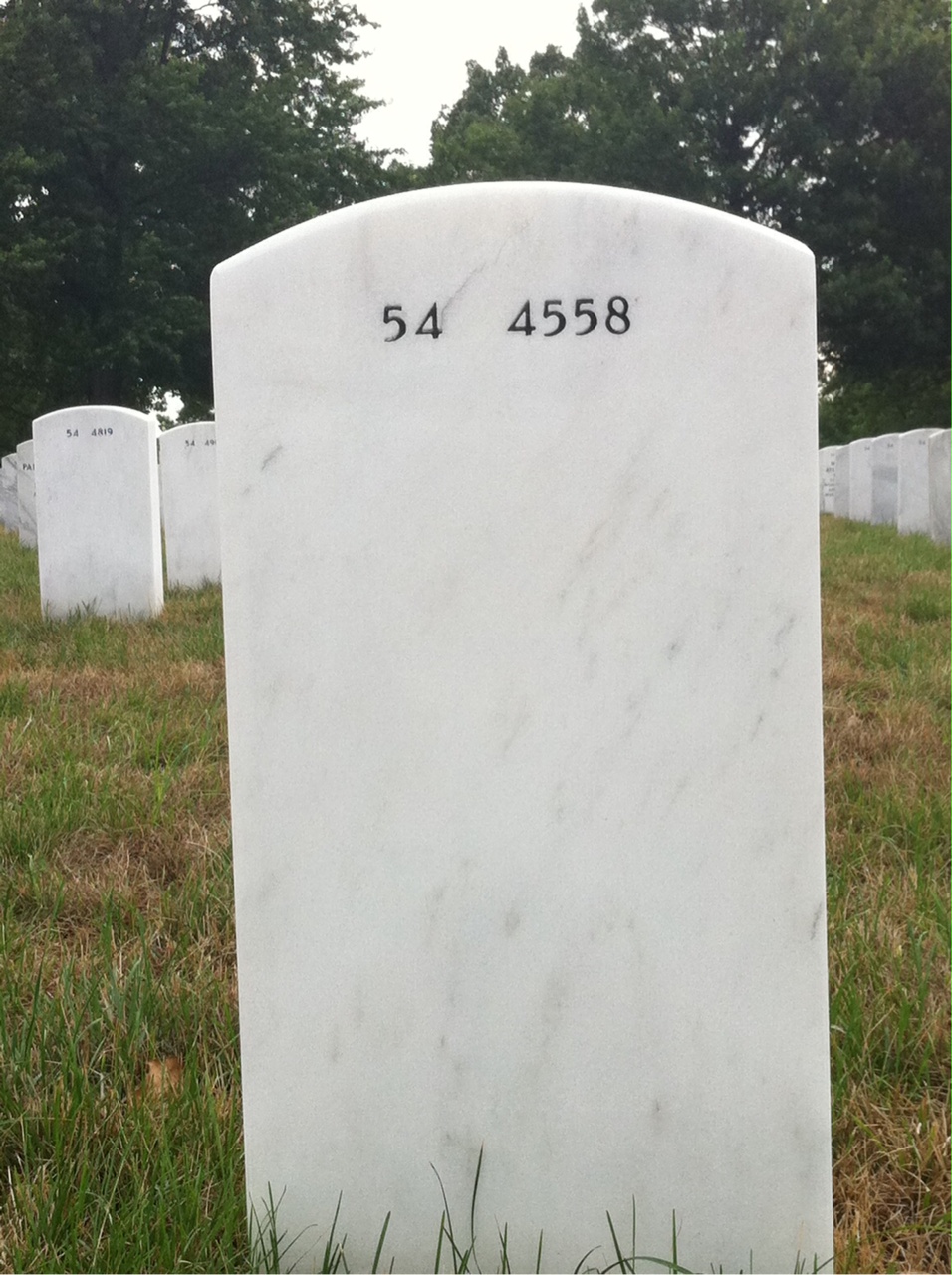 Back of headstone — Allan Wetzel