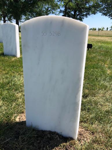 Back of headstone — Donald Morris