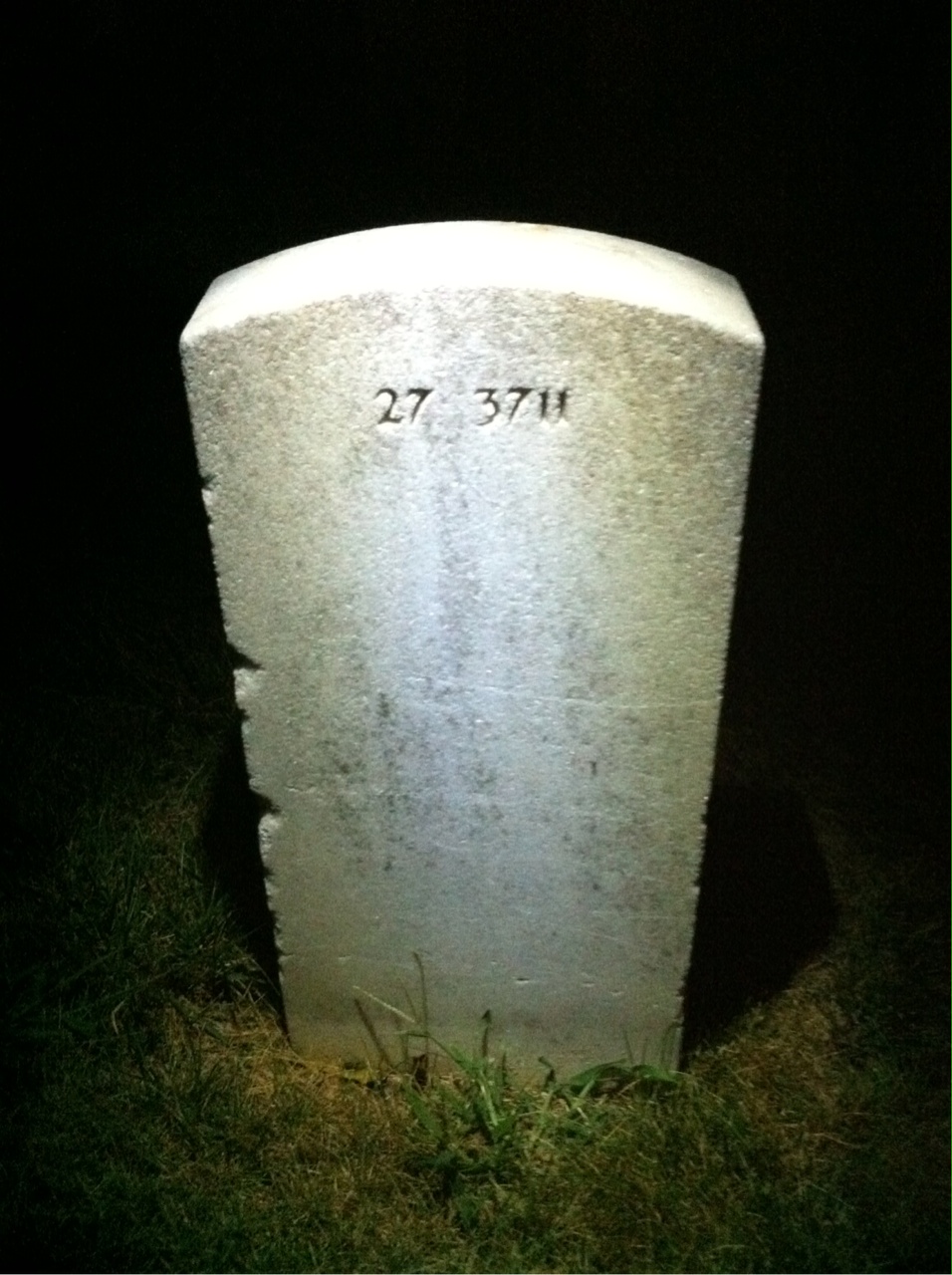 Back of headstone — Lewellyn Banks