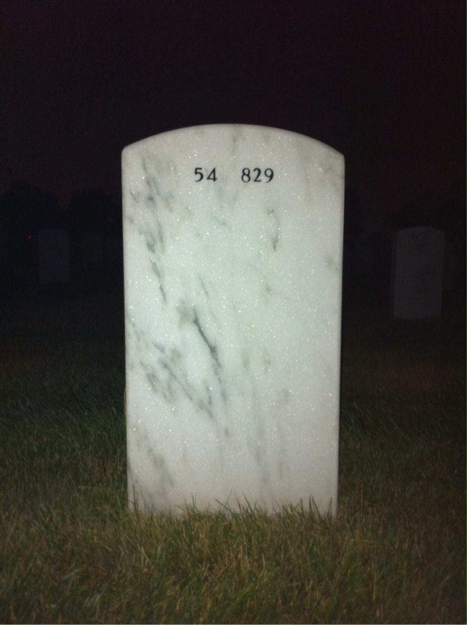 Back of headstone — David Corum