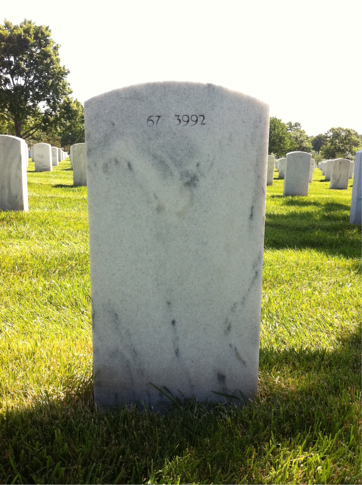 Back of headstone — William Walton Hopkins