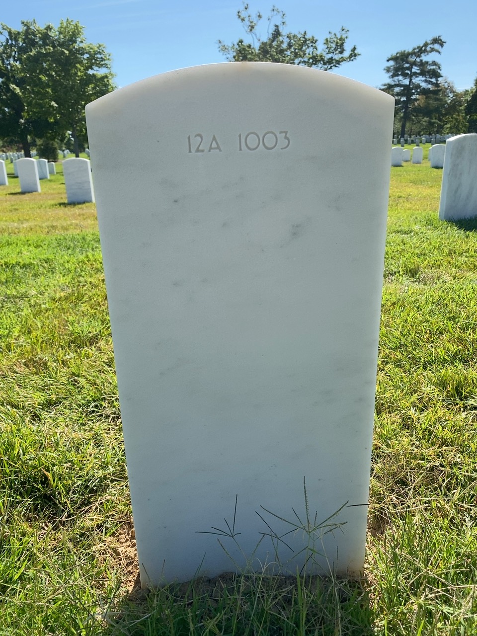 Back of headstone — Walter Edward Barnes