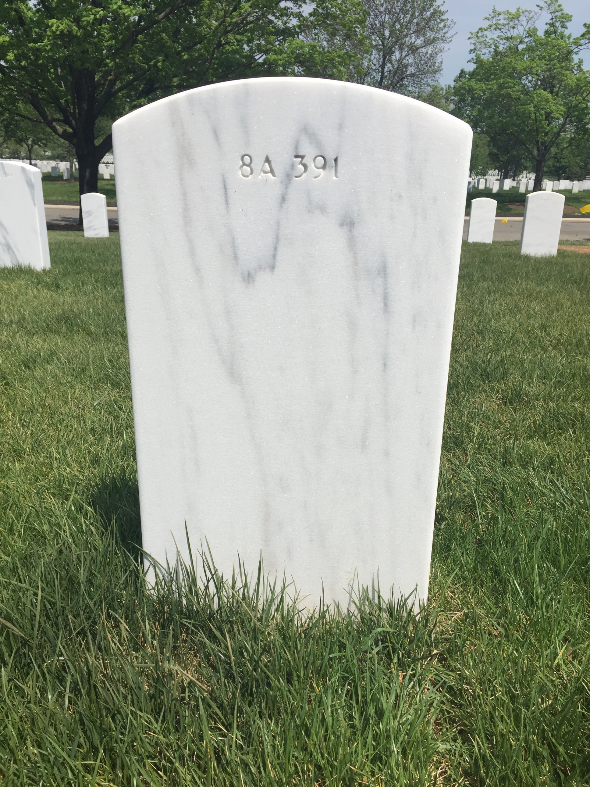 Back of headstone — Walter Joseph Potock