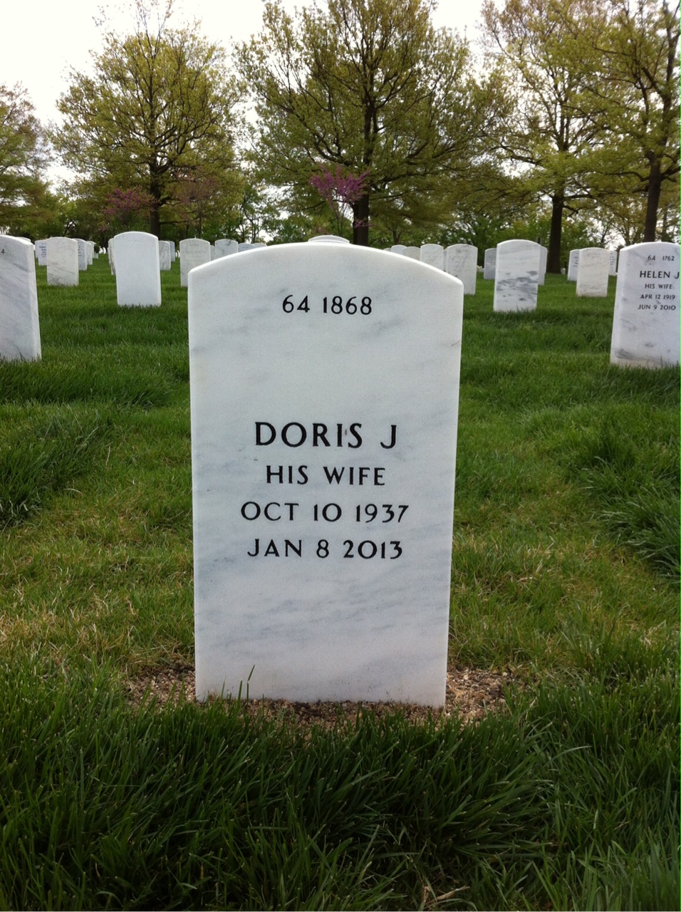 Back of headstone — Willie Gene Johnson