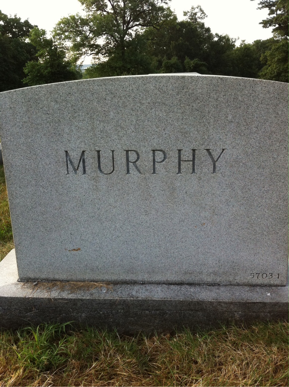 Back of headstone — Kathleen Murphy