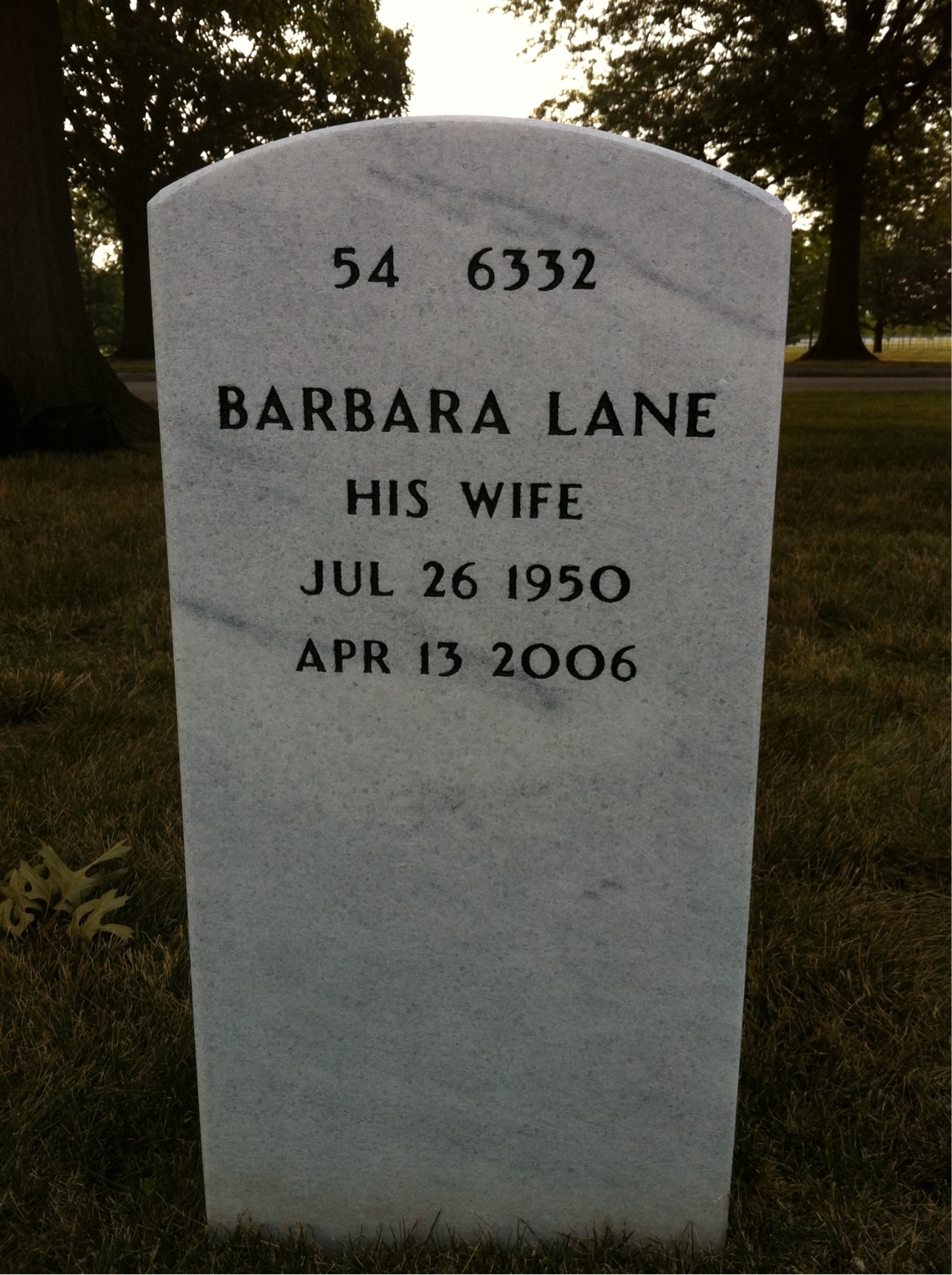 Back of headstone — Frank Beall