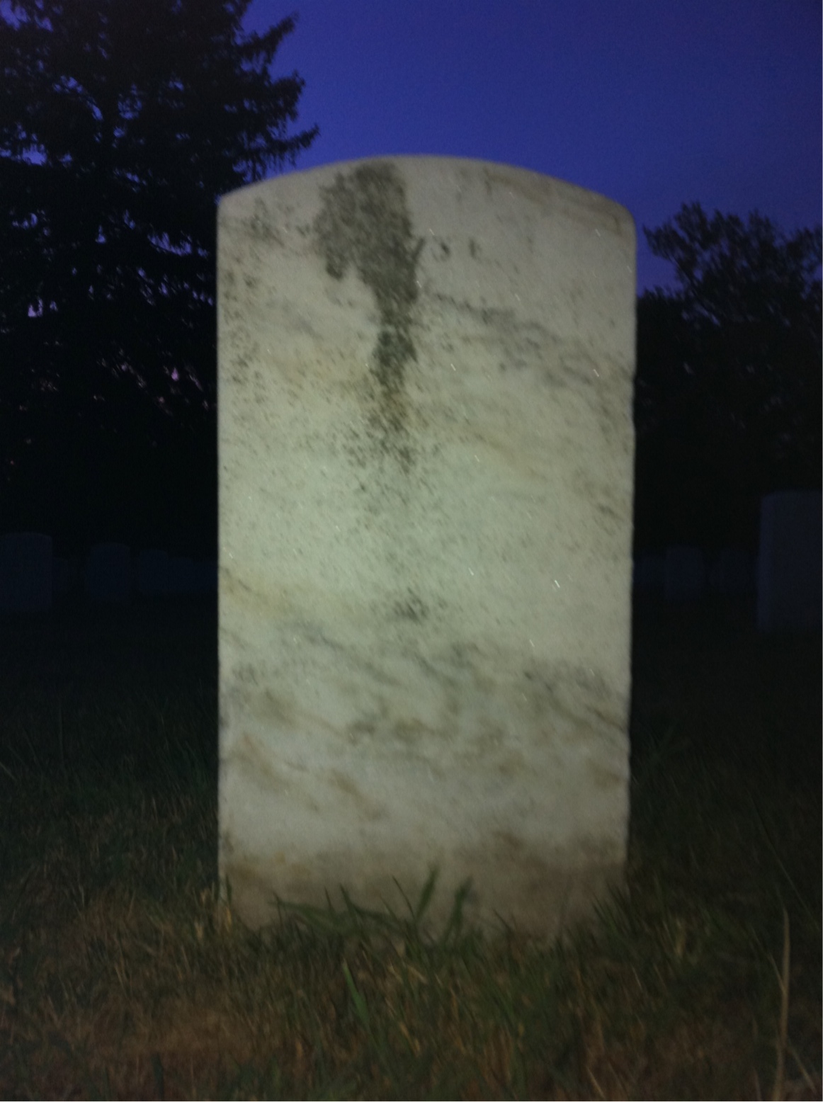 Back of headstone — Woodrow Mountjoy
