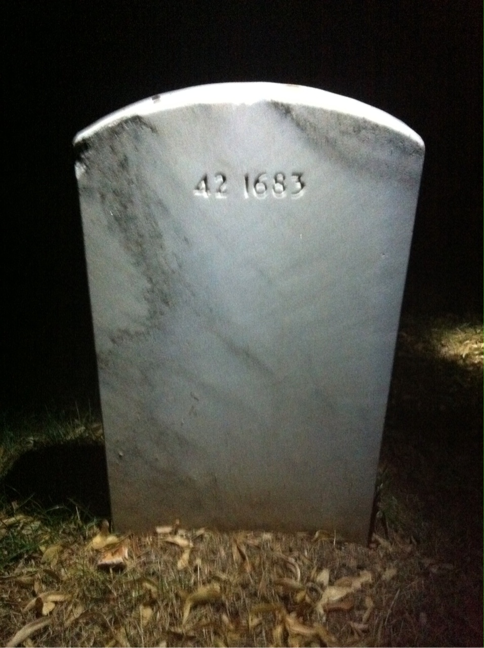 Back of headstone — Georgia Arrington