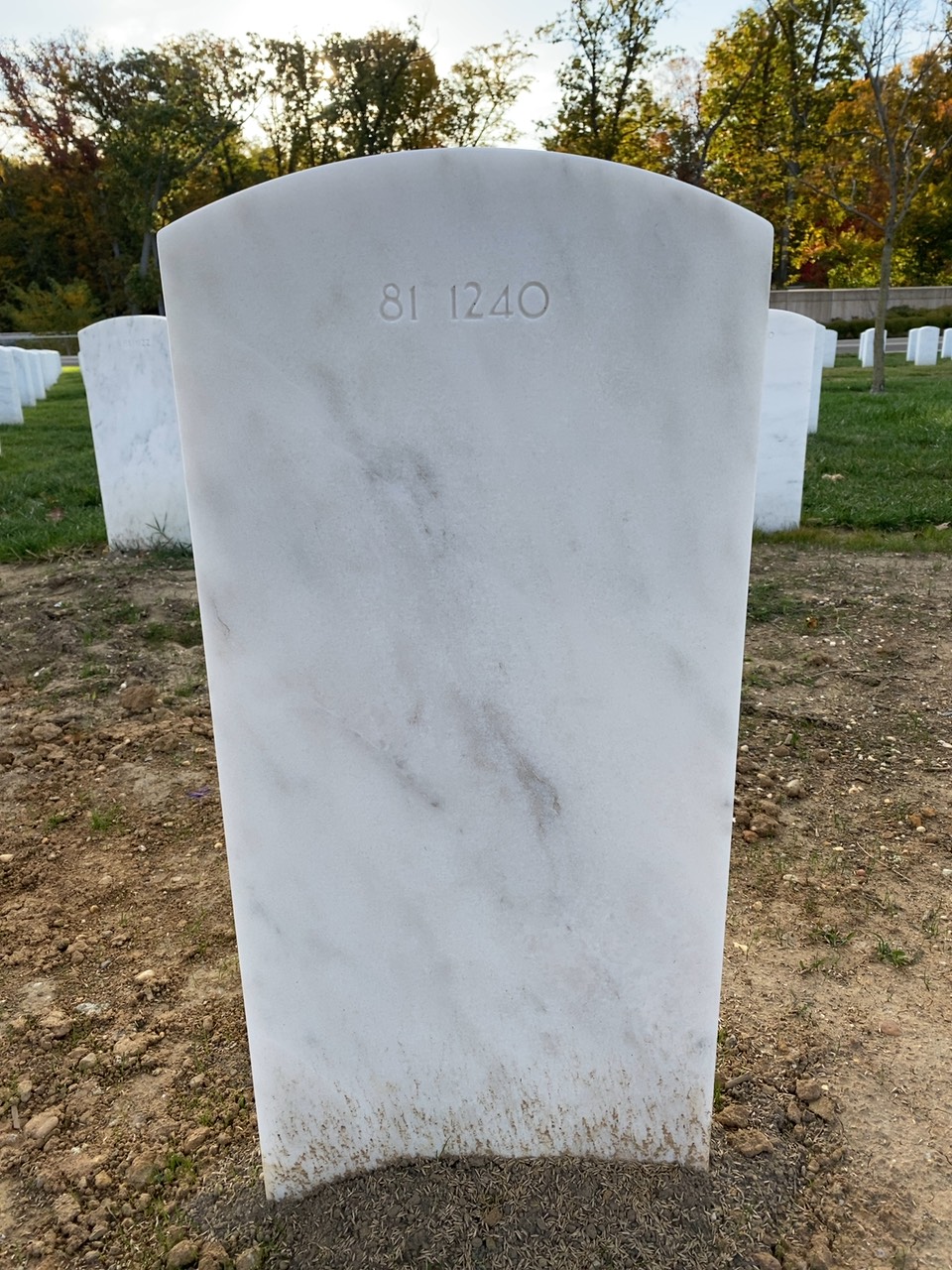 Back of headstone — Roland Arnold