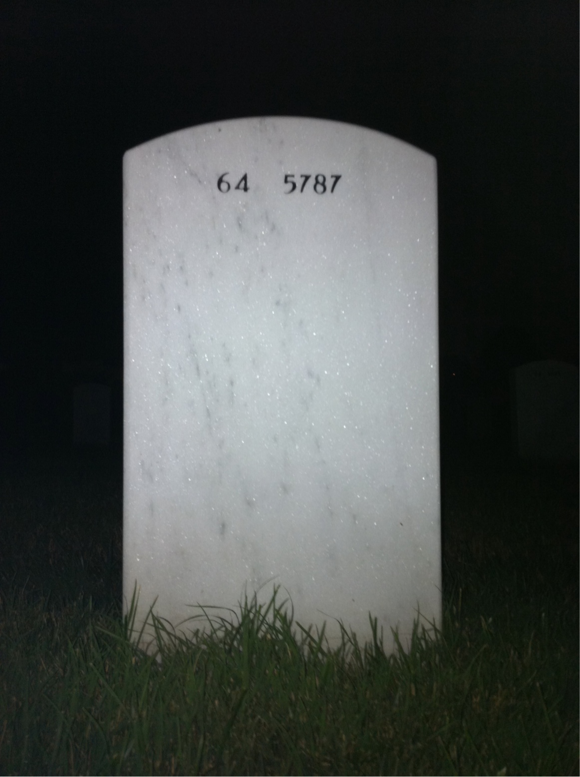 Back of headstone — Frank Givan