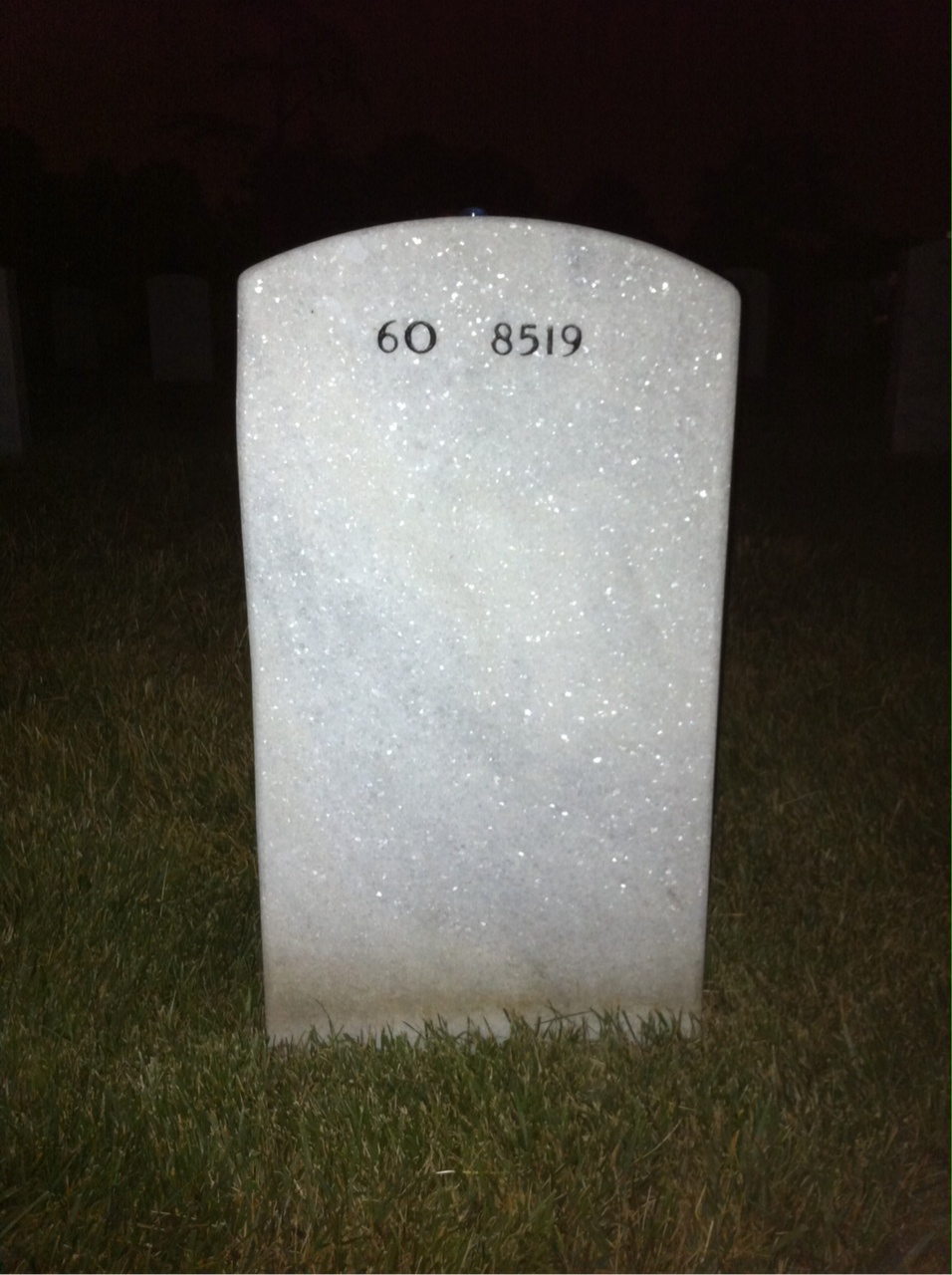 Back of headstone — Kermit Evans