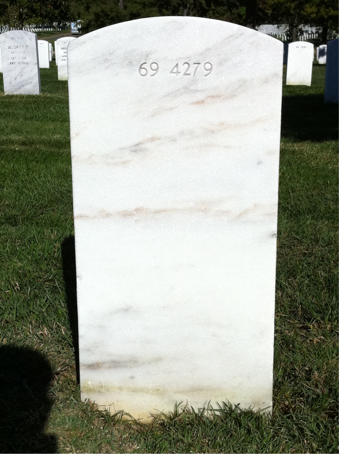 Back of headstone — Alfred Angert