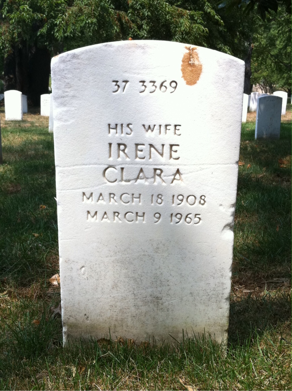 Back of headstone — Stanley L Devaughn